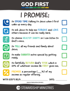 i Promise Commitment Cards - Stewardship